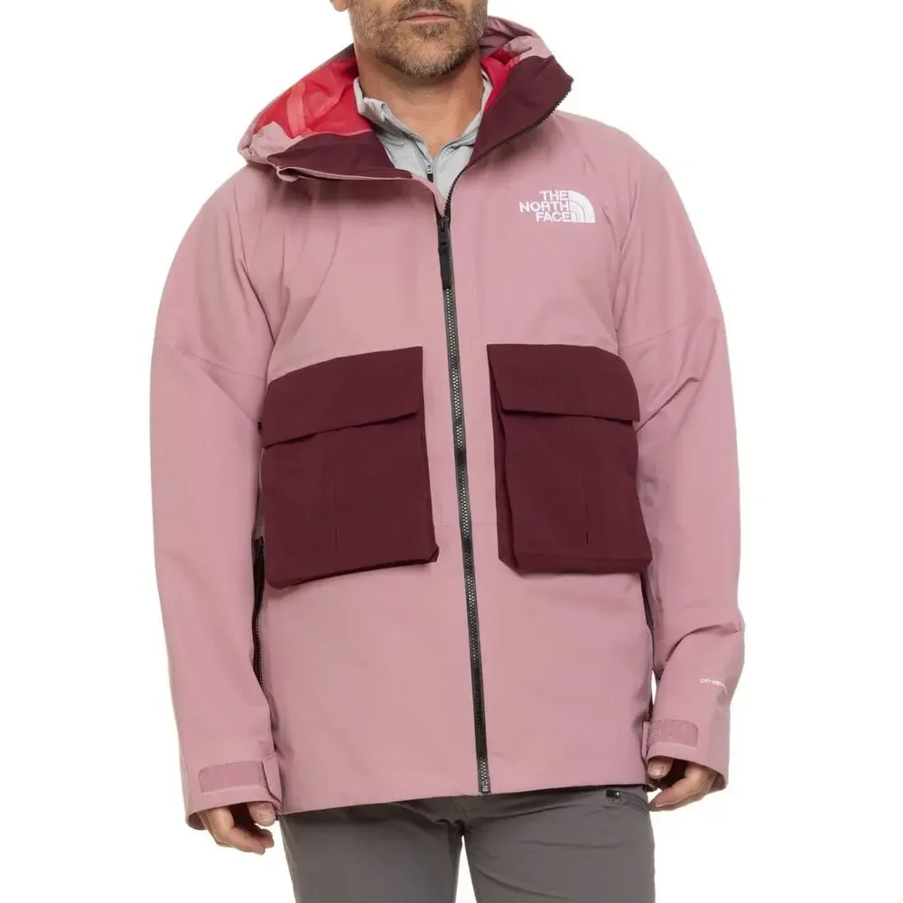 The North Face Dragline Ski Snowboard 3L Shell Waterproof Hooded Jacket MauveXXL
